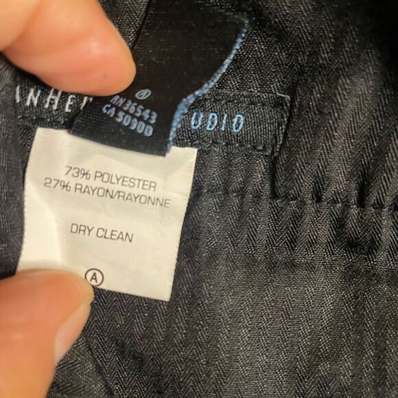 Van Heusen Studio Men Grey/Blue Light Stripped Slacks Size 36x30 - Picture 7 of 12